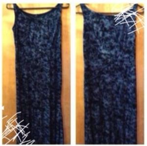 S) Women’s Black Floral Sleeveless Maxi Dress | Size Small